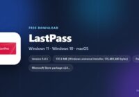 LastPass spec card with versions, sizes and supported systems