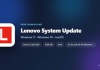 Lenovo System Update card with version, file size and supported systems