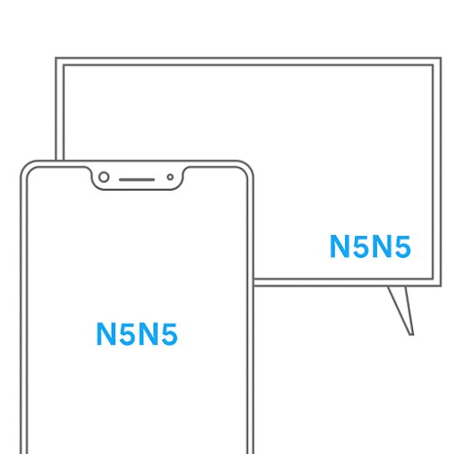Matching setup code shown on Chromecast TV screen and phone