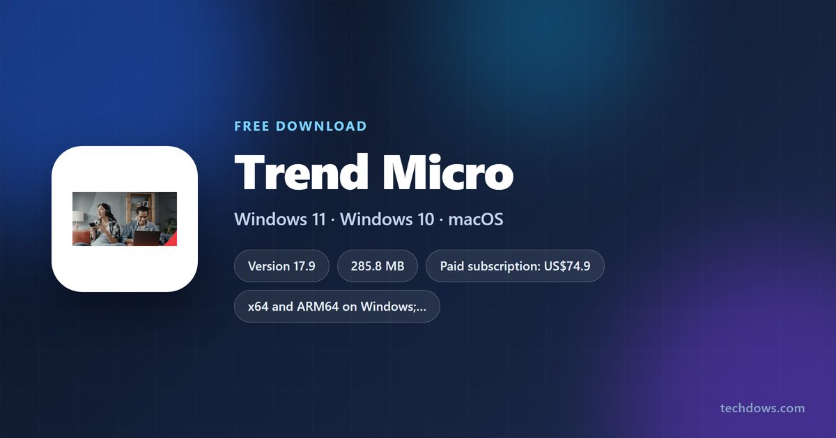 Trend Micro Maximum Security version, licence, size and supported systems