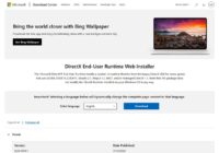 Microsoft Download Center page for the DirectX End-User Runtime Web Installer