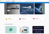 Microsoft Edge Add-ons store homepage with Discover, Extensions and Themes tabs