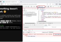Microsoft Edge DevTools jumping from a red Console error to the highlighted Sources line