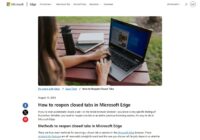 Microsoft Edge Learning Center webpage titled How to Reopen Closed Tabs