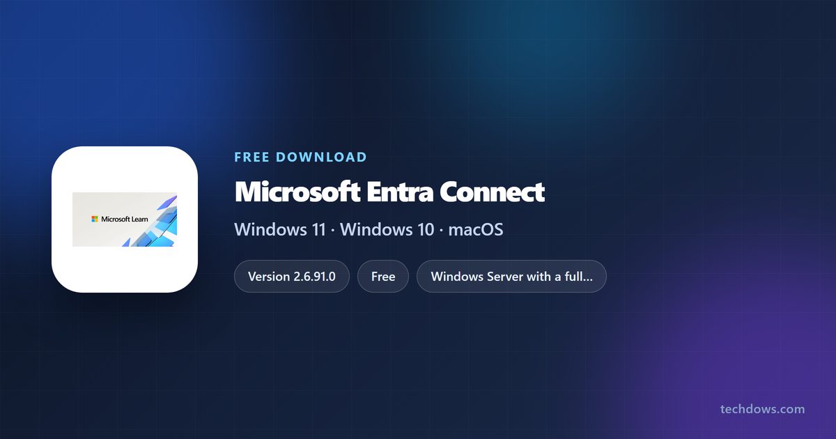 Microsoft Entra Connect price, supported servers and official download location