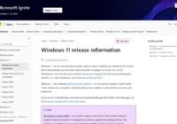 Microsoft Learn Windows 11 release information page covering versions and update cadence