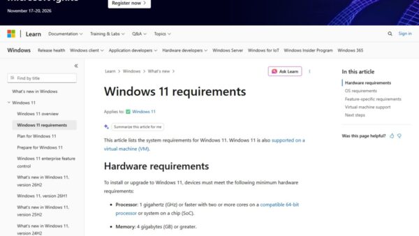 Windows 11 26H2 system requirements and hardware compatibility explained
