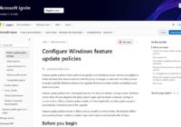 Microsoft Learn page on configuring Windows feature update policies in Intune