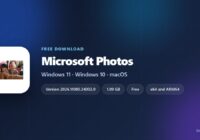Microsoft Photos icon with version, download size and supported systems