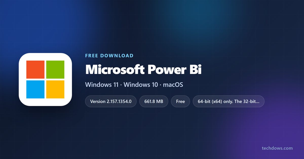 Microsoft Power BI Desktop price, platforms and official download sources
