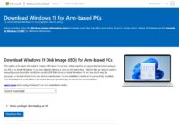 Microsoft download page for Windows 11 on Arm showing current release 26H2