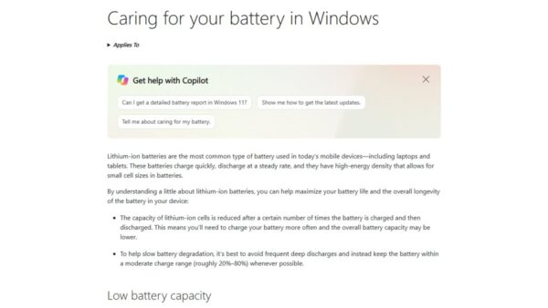 How to show battery percentage in Windows 11 26H2
