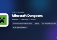 Minecraft Dungeons price, download size and supported platforms