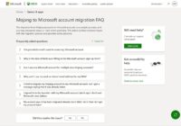Mojang to Microsoft account migration FAQ page with Expand all link