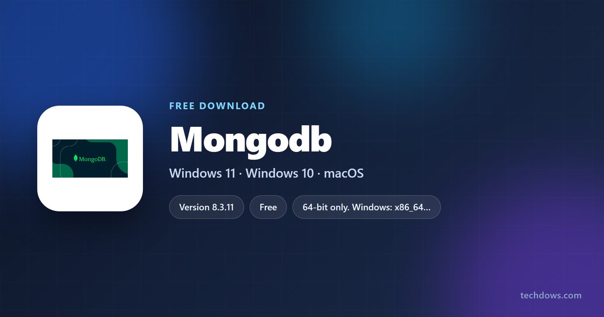 MongoDB Community Server price, supported systems and download sources