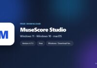 MuseScore Studio card listing version, licence and supported systems