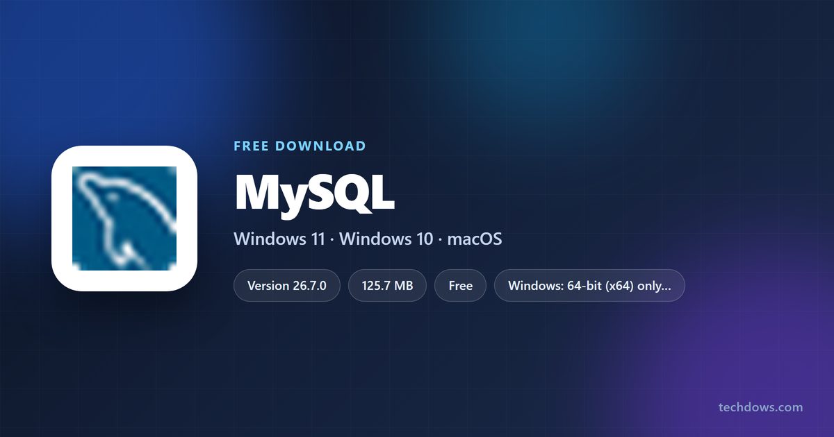 MySQL Community Server version, licence and supported systems