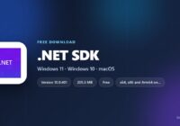 .NET SDK version, licence, installer size and supported systems