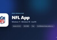 Spec card listing version, download size and supported devices for NFL