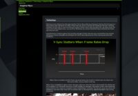 NVIDIA chart showing VSync frame rate stutter between 60 and 30 fps