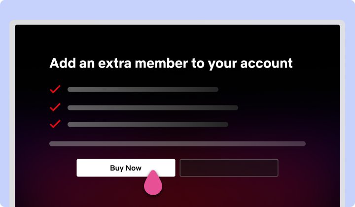 Netflix screen offering to add an extra member