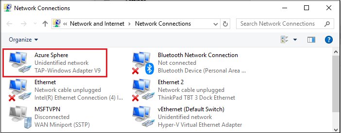 Network Connections window listing several network adapters and their status