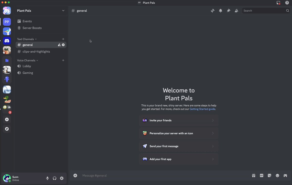 New Discord server welcome screen with Invite Your Friends button