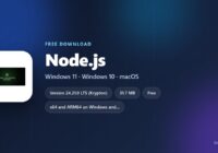 Node.js LTS version, licence, installer size and supported systems