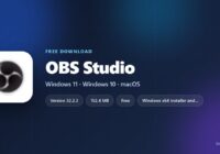OBS Studio version, licence, installer size and supported Windows and macOS releases