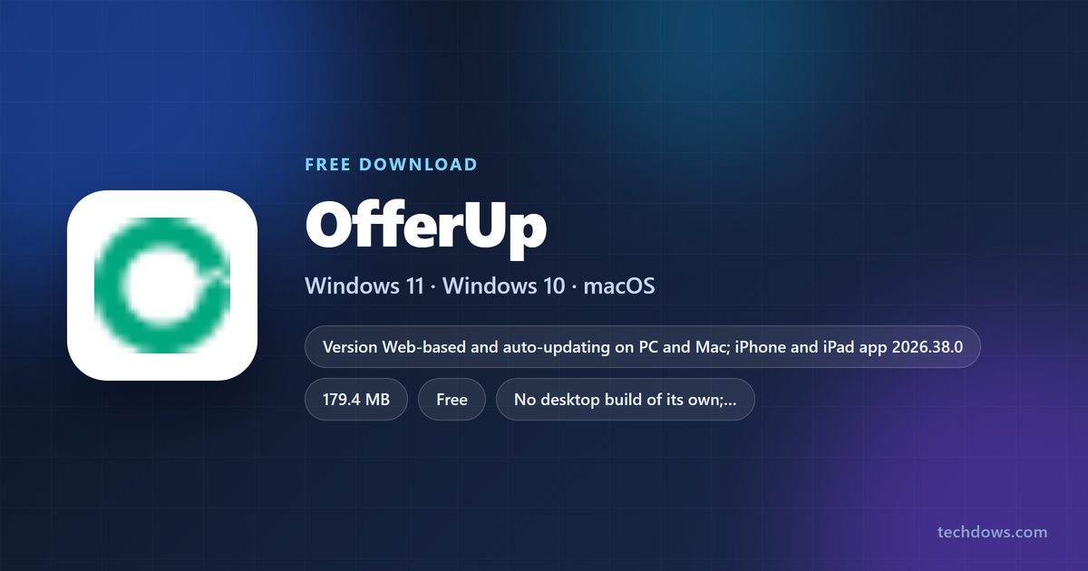 OfferUp app size, price and supported devices