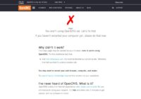 Oops page reporting a device isn't using OpenDNS yet