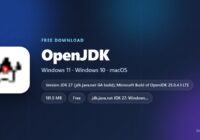OpenJDK card with version, file size and supported systems