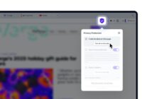 Opera Privacy Protection panel with cursor on the Turn off on this site button