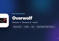 Overwolf version, installer size, licence and supported Windows releases