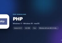 PHP download card with version, size and supported systems