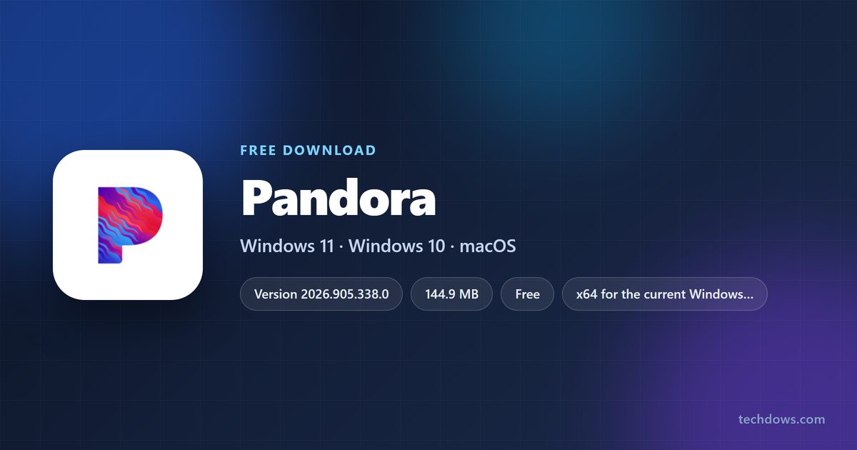 Pandora version, price, download size and supported systems