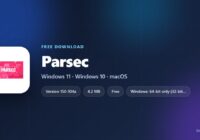 Parsec logo with supported systems, size and price