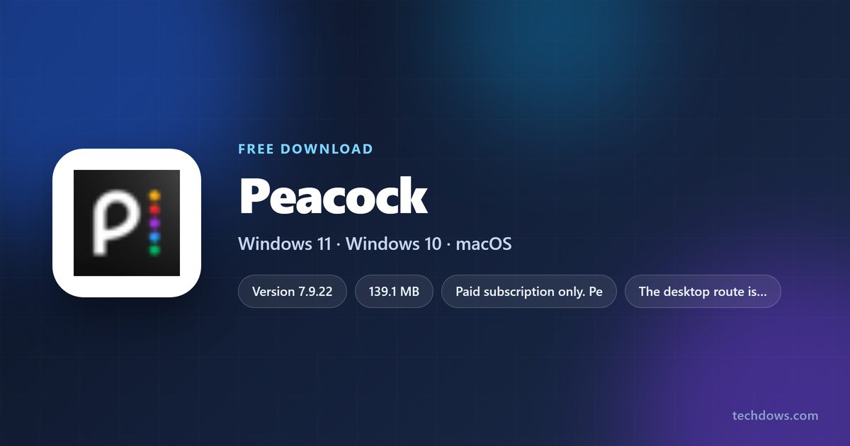 Peacock plan prices, supported browsers and the App Store build size