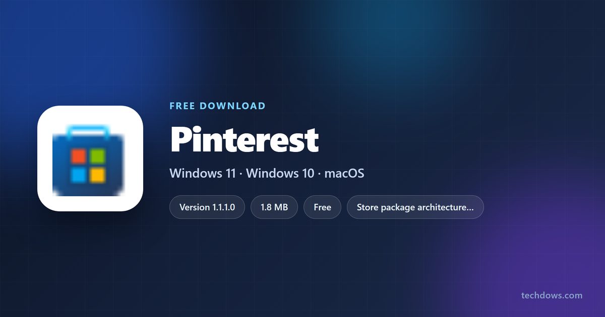 Pinterest app size, price and supported devices