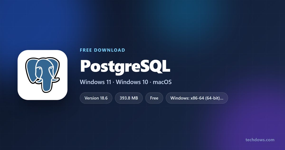 PostgreSQL version, licence and supported systems at a glance