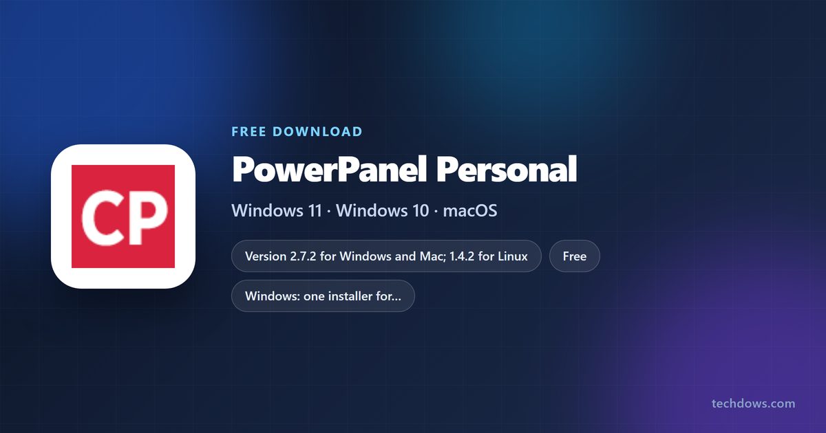 PowerPanel Personal version, price, platforms and installer types