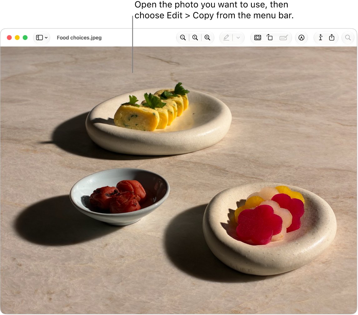 Preview app open with an image ready to copy