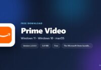 Prime Video logo with version, download size and supported systems