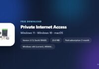 Private Internet Access spec card with version, price and platforms
