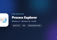 Process Explorer card with version, file size and supported Windows