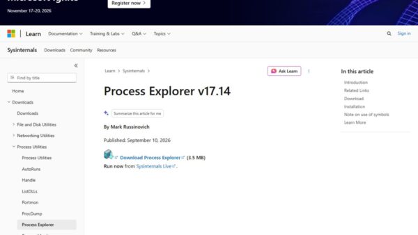 How to open process explorer Windows 11
