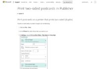 Publisher print Settings panel with Flip sheets on long edge selected