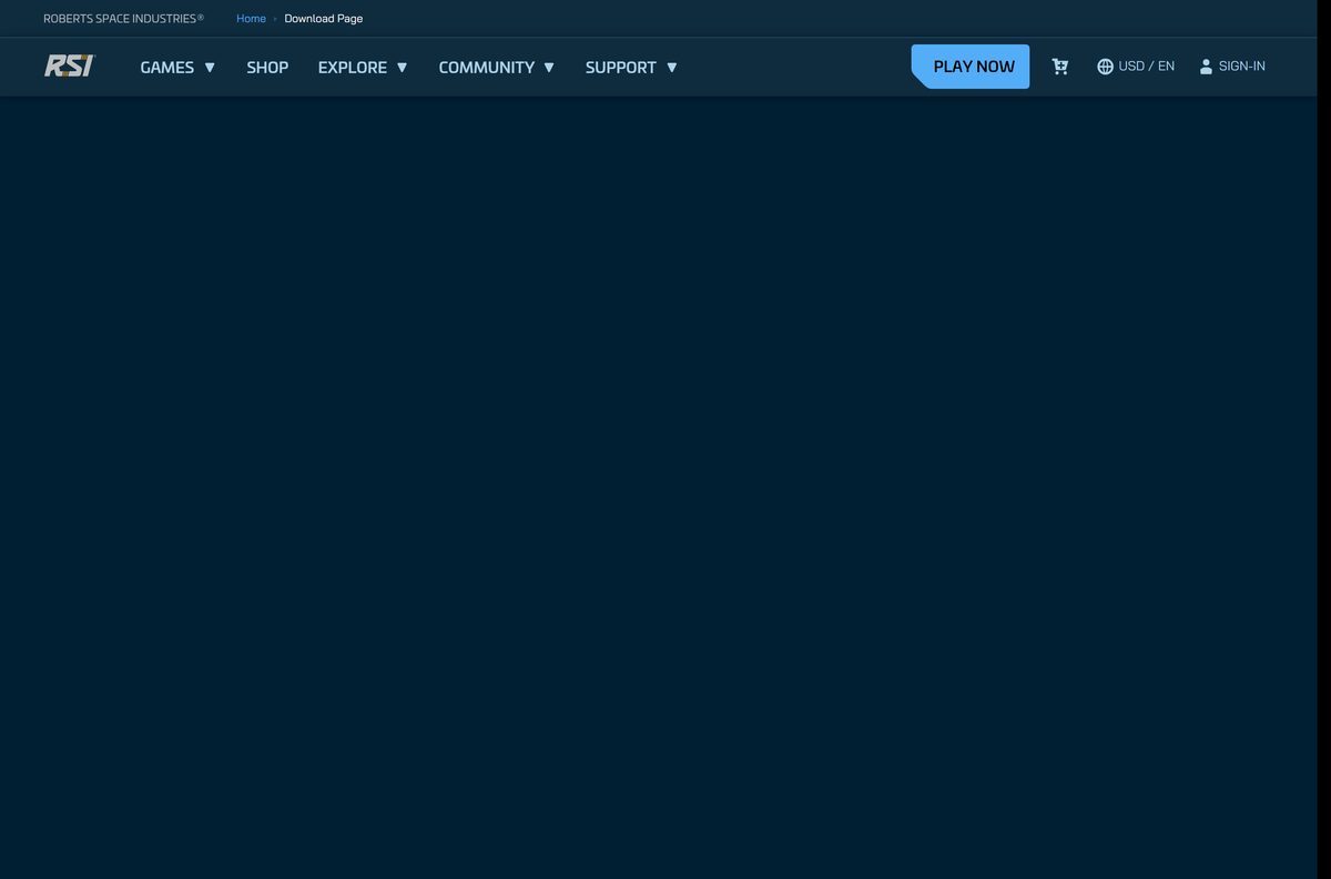 RSI download page for the Star Citizen launcher