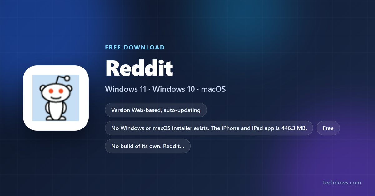 Reddit price, size and supported systems at a glance