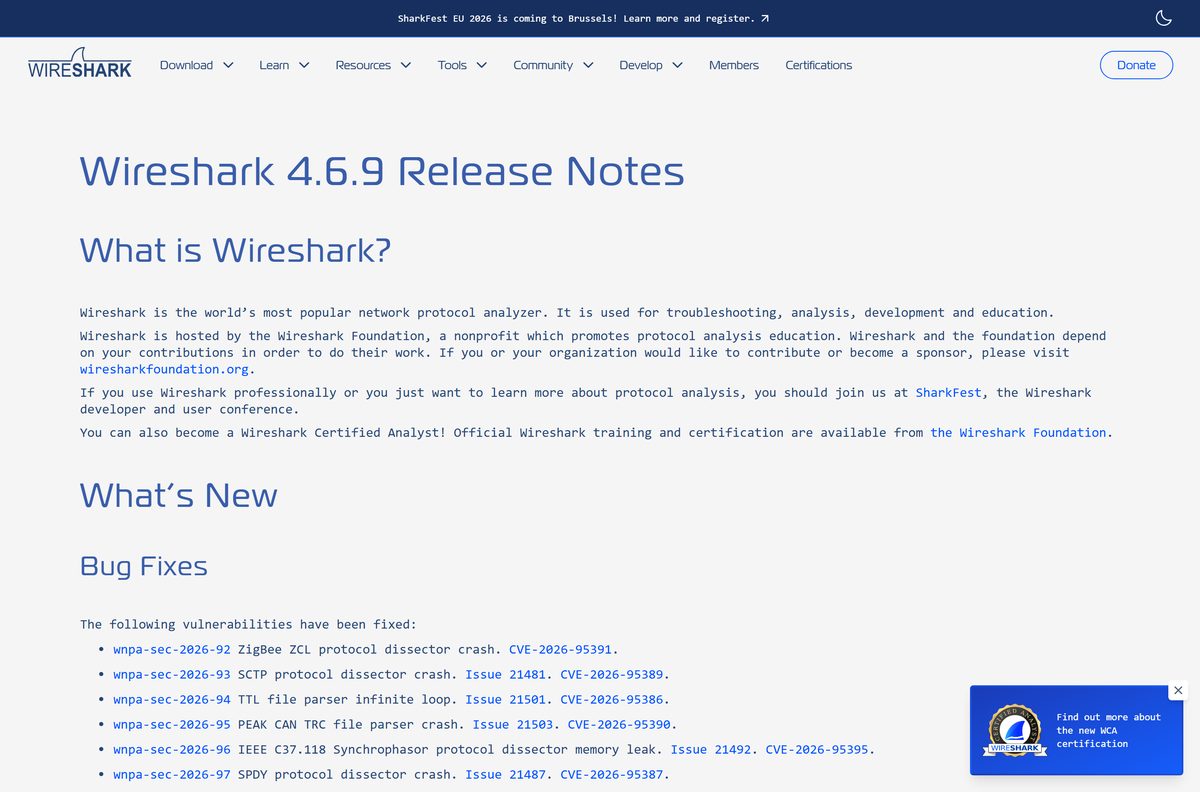 Release notes for version 4.6.9 with security fixes and protocol updates